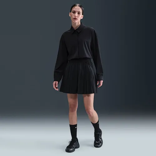 Nike 24.7 PerfectStretch женская Dri-FIT С высокой Талией Loose Pleated Skort цвет черный