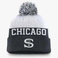 Chicago цвет белый Sox Rewind Peak мужские Nike MLB Cuffed Pom Beanie синий