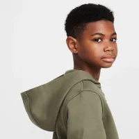 Nike Sportswear Club Fleece Big детские Full-Zip Толстовка с капюшоном цвет зеленый