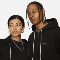 Nike Solo Swoosh мужские Full-Zip Толстовка с капюшоном цвет черный