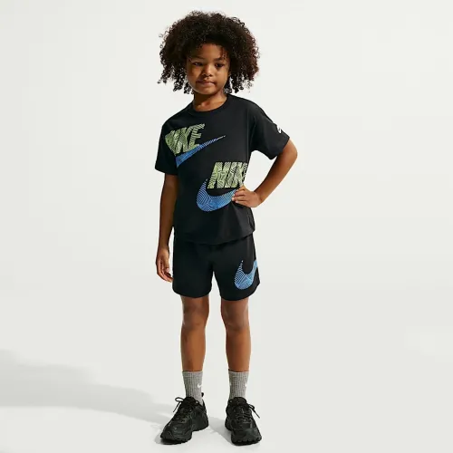 Nike Sportswear In The Zone Little дитячі Relaxed Jersey 2-Piece комплект колір чорний