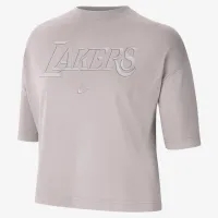 Los Angeles Lakers Courtside Essential женская Nike NBA Boxy футболка цвет фиолетовый