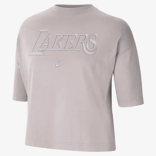 Los Angeles Lakers Courtside Essential женская Nike NBA Boxy футболка цвет фиолетовый