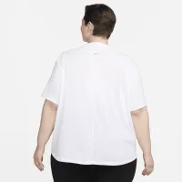 Nike One Relaxed жіноча Dri-FIT Short-Sleeve Top (великі розміри) колір білий