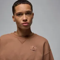 Nike Jordan Flight Fleece женская Cropped свитшот цвет коричневый