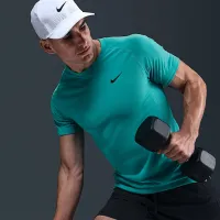 Nike Flex Rep мужские Dri-FIT Short-Sleeve Fitness Top цвет зеленый