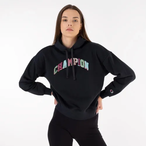 Кофта/футболка Champion Embroideцвет красный Bookstore Logo Толстовка с капюшоном 114962-BS554 - Синяя