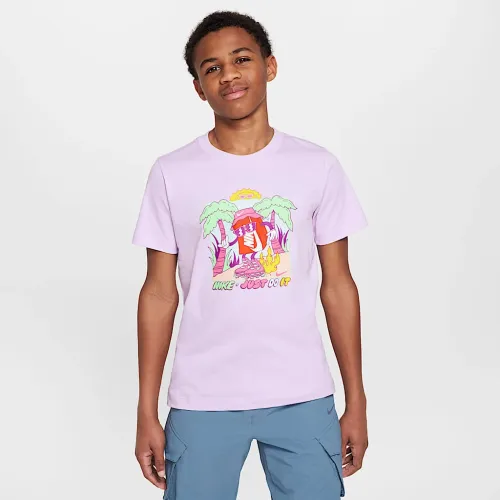 Nike Sportswear Big дитячі футболка колір фіолетовий