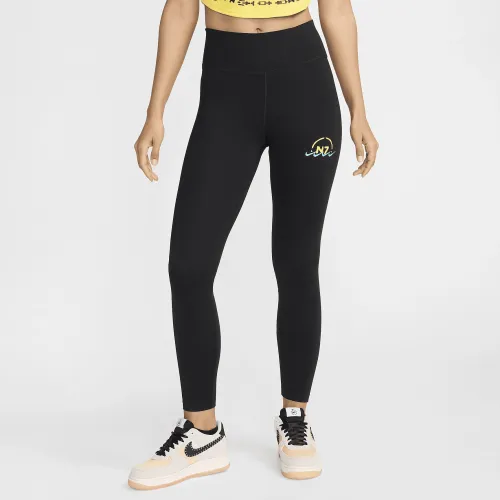 Nike One N7 жіноча Mid-Rise Full-Length лосіни колір чорний