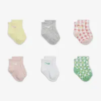 Nike Infant Crew шкарпетки (6 пар) Baby Crew шкарпетки колір зелений
