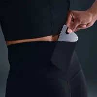 Nike Zenvy женская Gentle-Support С высокой Талией Capri лосины цвет черный