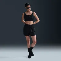 Nike Sportswear Chill Poplin женская Slim Cropped Tank Top цвет черный