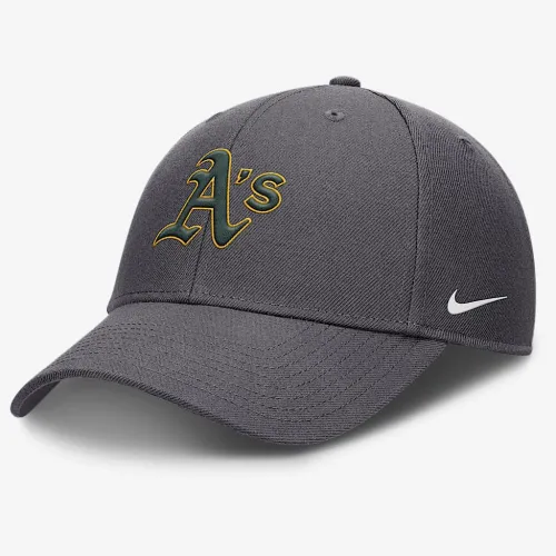 Oakland Athletics Club мужские Nike Dri-FIT MLB Adjustable Hat цвет серый
