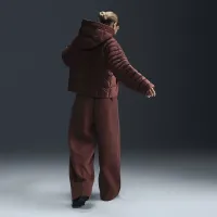 Nike Sportswear Swoosh Puffer PrimaLoft® женская Therma-FIT оверсайз Hooded Куртка цвет коричневый