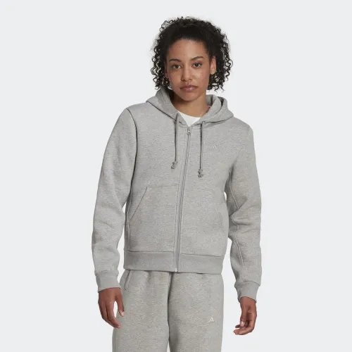 Кофта/футболка adidas All SZN Fleece Full-Zip Толстовка з капюшоном HJ8010  - Сіра