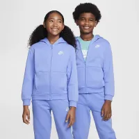 Nike Sportswear Club Fleece Big детские Full-Zip Толстовка с капюшоном синий