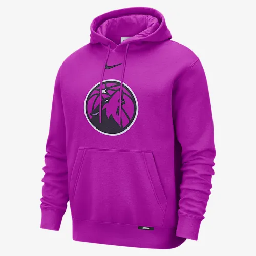 Minnesota Timberwolves City Edition мужские Nike Club Толстовка с капюшоном цвет фиолетовый