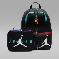 Nike Air Jordan Lunch наплічник Big дитячі наплічник (18L) and Lunch сумка (3L) колір чорний