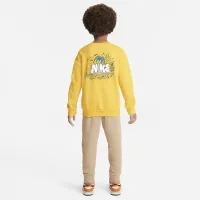Nike Sportswear Create Your Own Adventure Little детские French Terry Graphic Crew набор цвет коричневый
