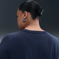 Nike Sportswear Chill Knit жіноча Cropped футболка (великі розміри) блакитний