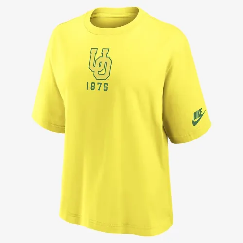 Oregon Ducks Legacy Established Boxy женская Nike College футболка Yellow