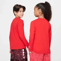 Nike Sportswear Big детские Long-Sleeve футболка цвет красный