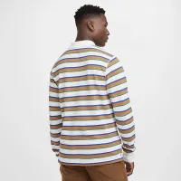 Nike Club чоловічі Long-Sleeve Striped Polo колір білий