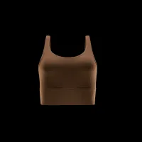 Nike Zenvy Rib женская Light-Support Padded Longline Sports Bra цвет коричневый