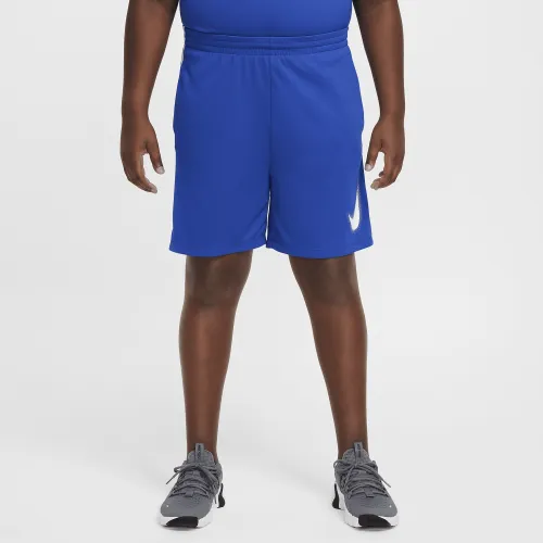 Nike Dri-FIT Multi+ Big детские (для мальчиков) Graphic тренировочные шорты (Extended Size) синий