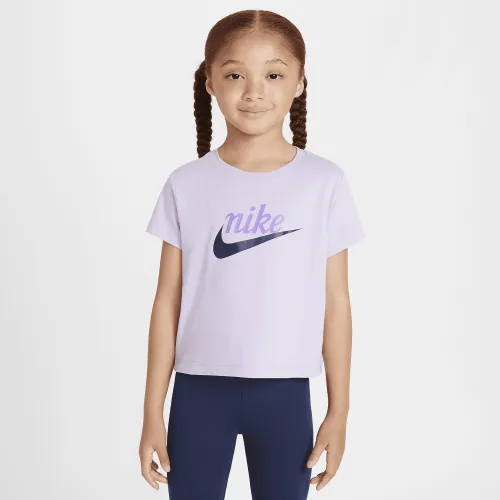 Nike New Impressions Little дитячі Heart Graphic футболка колір фіолетовий