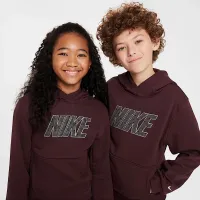 Nike Sportswear Club Fleece Big детские Pullover Толстовка с капюшоном цвет красный