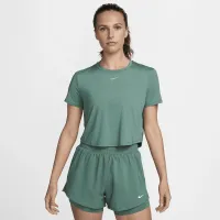 Nike One Classic жіноча Dri-FIT Short-Sleeve Cropped Top колір зелений