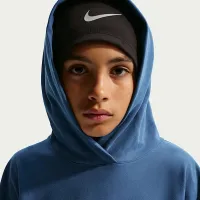 Nike Pro Big дитячі (для хлопчиків) Dri-FIT Fleece Pullover Толстовка з капюшоном блакитний