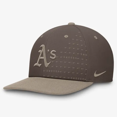 Oakland Athletics Statement Pro мужские Nike Dri-FIT MLB Adjustable Hat цвет коричневый