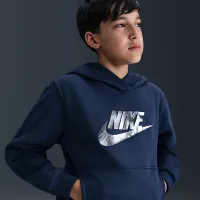 Nike Sportswear Club Fleece Big детские Толстовка с капюшоном синий