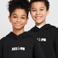 Nike Sportswear Club Fleece Big детские Толстовка с капюшоном цвет черный