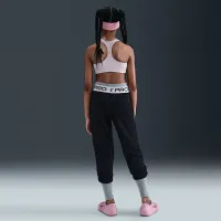 Nike Swoosh Girls' Sports Bra колір фіолетовий