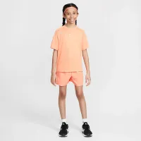 Nike Multi Big детские Dri-FIT Short-Sleeve Top Orange