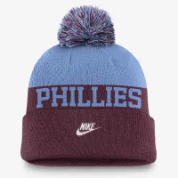 Philadelphia Phillies Rewind Peak мужские Nike MLB Cuffed Pom Beanie цвет красный