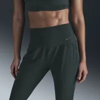 Nike Zenvy женская Dri-FIT С высокой Талией Joggers цвет зеленый