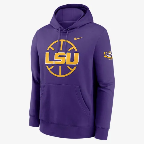 LSU Tigers Club баскетбольні Icon чоловічі Nike College Pullover Толстовка з капюшоном колір фіолетовий