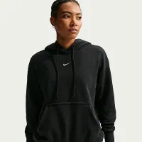 Nike Phoenix Fleece женская оверсайз Pullover баскетбольные Толстовка с капюшоном цвет черный