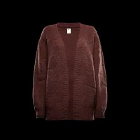 Nike Sportswear Phoenix Cozy Букле женская оверсайз Knit Cardigan цвет коричневый