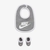 Nike Baby (0-6M) Bib and Booties набор цвет серый
