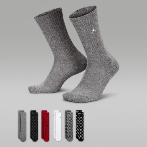 Nike Jordan Monogram Essentials Big детские Crew носки (6 пары) цвет черный
