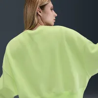 Nike Sportswear Phoenix Fleece женская Over-оверсайз Crew-Neck свитшот цвет зеленый