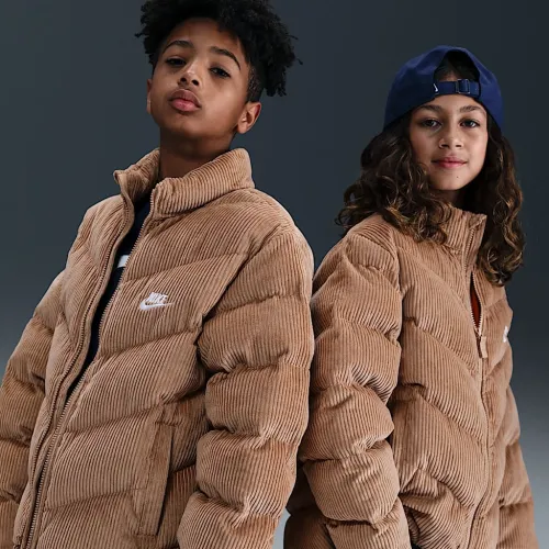 Nike Sportswear All Day Play Big дитячі Therma-FIT Loose-Fit Puffer Куртка колір коричневий