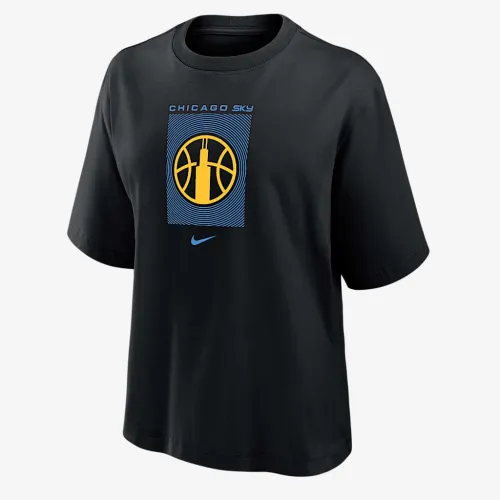 Chicago Sky женская Nike WNBA Boxy футболка цвет черный