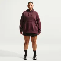 Nike Sportswear Phoenix Fleece женская оверсайз Pullover Толстовка с капюшоном (большие размеры) цвет красный