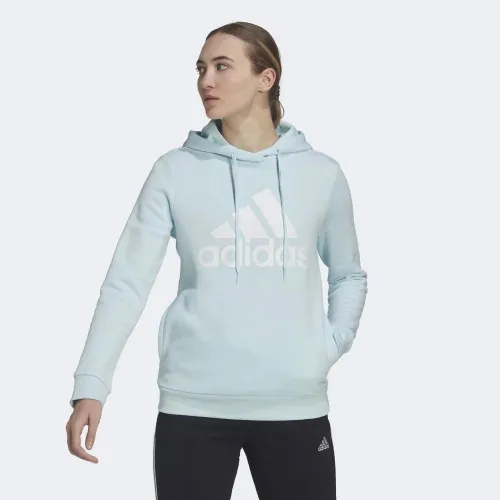 Кофта/футболка adidas Loungwear Essentials Logo Fleece Толстовка с капюшоном HM1905 - Голубая